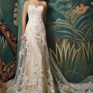 While Enzoami Wedding Gown (Sample Sale Size 10)